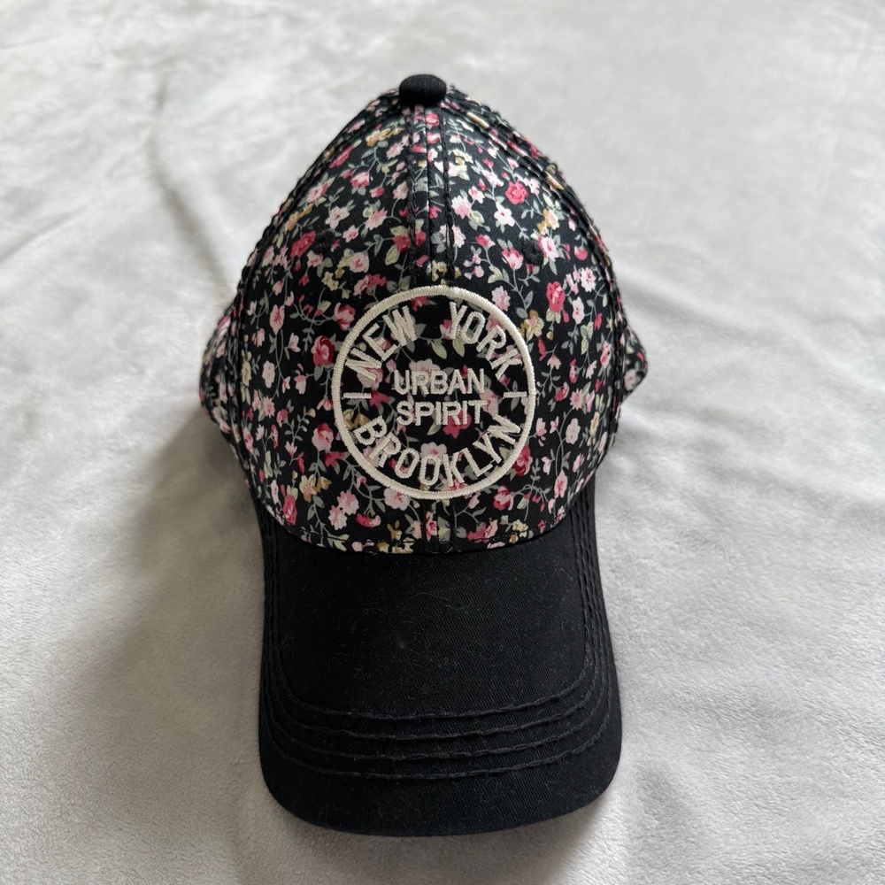 Robin Ruth Black Floral New York Cap